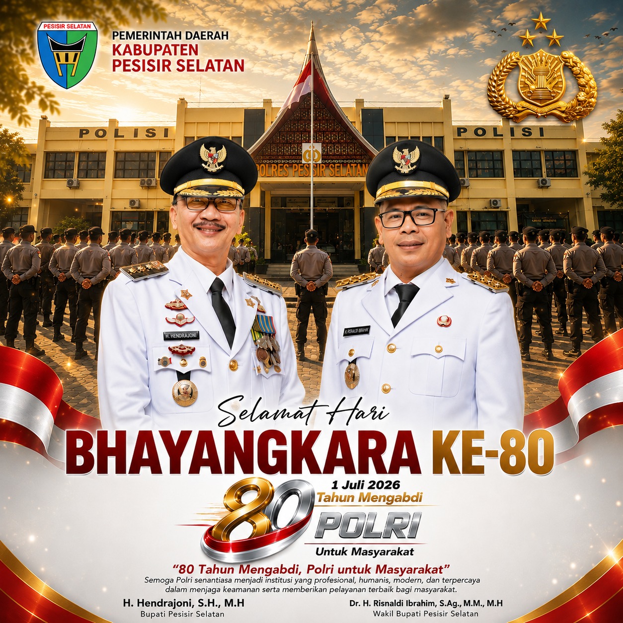 HUT Bhayangkara ke-80, Sinergi Pemkab Pesisir Selatan dan Polres Perkuat Stabilitas Daerah serta Pelayanan kepada Masyarakat